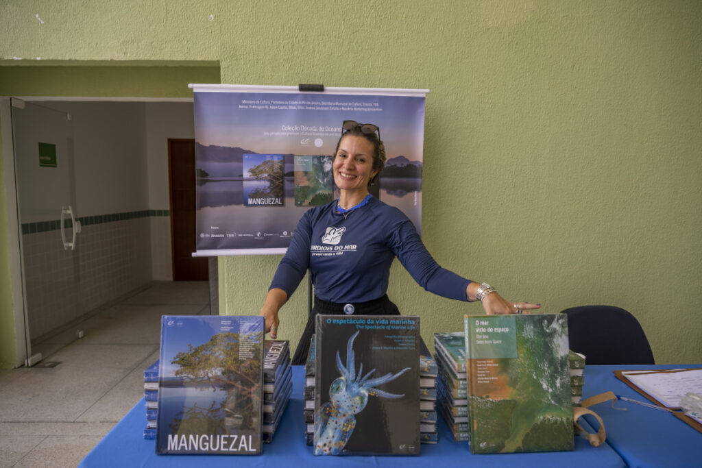 Apresentação dos livros no evento