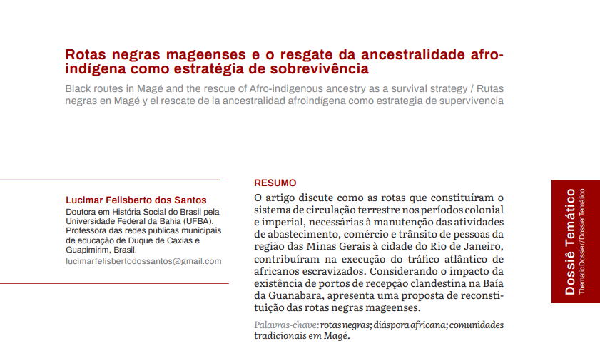 Rotas negras mageenses e o resgate da ancestralidade afroindígena como estratégia de sobrevivência